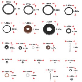 JIAD Floor Jack Seal Replacement Kit Suitable for 93657 4 Ton Lincoln/Walker Floor Jack Seals,for Cylinder Repair Rebuild Seal Kit