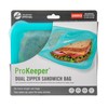 ProKeeper Dual-Zipper 100% Silicone Sandwich Bag, Teal