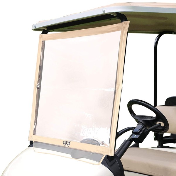 10L0L Golf Cart Foldable Windshield for EZGO RXV, Portable Clear