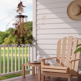 Wind Chimes Outdoor – Aluminum Wind Chime with S Hook for Garden, Patio, Yard, Balcony – Deep Tone Windchimes for Relaxation, Meditation, Home Decor (Big Foot)