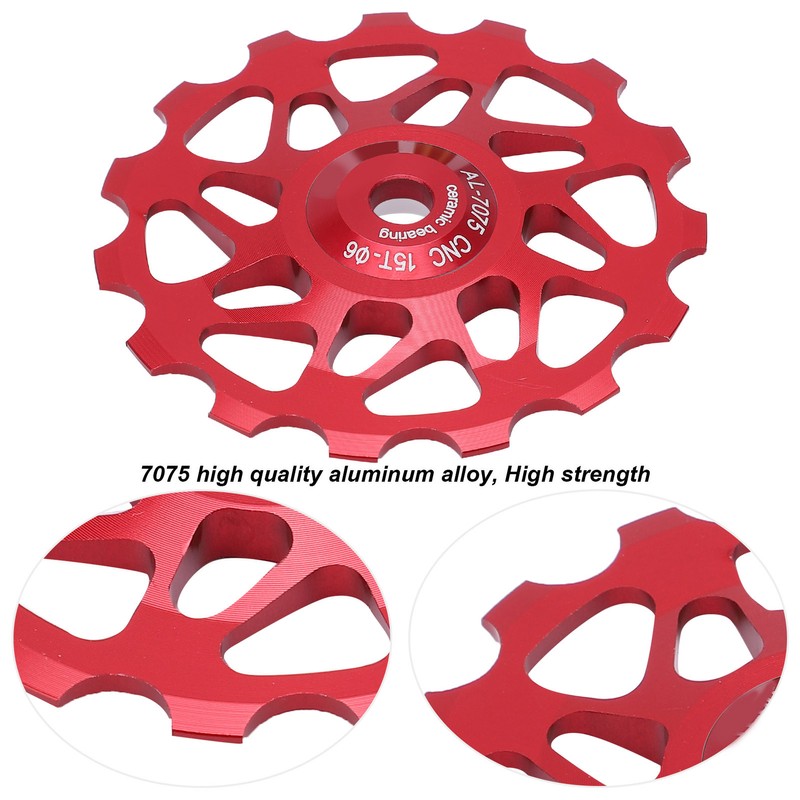 LeBycle Universal 15T Mountain Bicycle Rear Derailleur Ceramic Bearing Guide