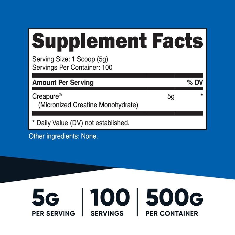 Nutricost Creapure Creatine Monohydrate - Fitness Supplement - size: 200