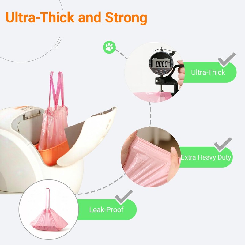 Cat Litter Box Liners Bags Compatible with MeoWant-SCO1 and MeoWant-SCO2