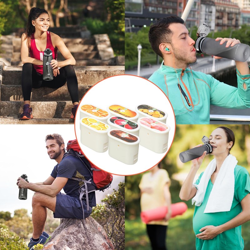 7 PCS Fychuo Water Bottle Flavour Pods, 0 Calories |