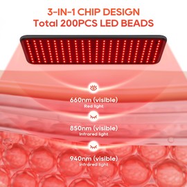BEICHEN Red Light Therapy for Body and Face, 660nm 850nm 940nm Infrared Redlight-Therapy Lamp Device with Large Panel and Stable Stand at Home, Idea Gift for Women Wife Mom Sister Girlfriend