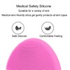 Electric Ultrasonic Silicone Cleansing Device Facial Cleaner Beauty Instrument (Pink)