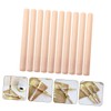 FUNOMOCYA 10pcs Wooden Rolling Pin for Baking Smooth Non Stick