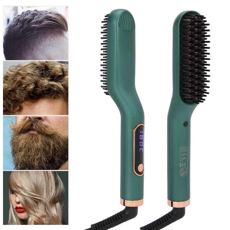 Beard Straightener Electric Digital Beard Straightening Comb for Men 110‑240V