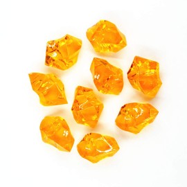 Jane Shop Acrylic Ice Rock, 1 inch Faux Acrylic Crystals Treasure Gems for Table Scatters, Table Confetti, Vase Fillers, Fish Tank, Party Decoration (Orange)