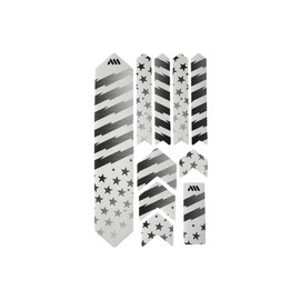 All Mountain Style Bike Frame Protector Extra - Universal Fit, 10-Piece Set for Down Tube, Chainstay, Cable Wear, High-Impact Honeycomb PVC