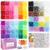 2400pcs Pony Beads 72 Colors 9mm Friendship Bracelets Making Kit,