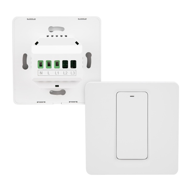 Wall Push Button Smart Light Switch Zero Fire 1 Gang