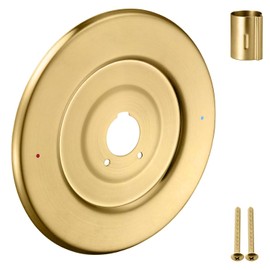 Shower Handle Cover Plate, Brushed Gold,for One-Handle Tub and Shower Faucets, Escutcheon Replacement for Moen 16090 Chateau Collection