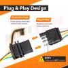 WEISEN Wiring Harness 4-Way Flat Trailer Connector For 2007-2018 Jeep