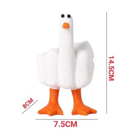 TOOGABBIE Funny Duck Figurine Resin Garden Statue, Home Decoration Sculpture for Office Desk Gift,Funny Desk Decor