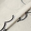 VOGOL Kitchen Curtain Valances for Small Windows, Gray Vines Embroidered