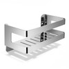 QL Shower Shelf,Stainless Steel Bathroom Rack,Bathroom and Kitchen Wall Organiser,Shampoo