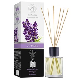 Reed Diffuser with Natural Essential Oil Lavender 17 Fl Oz - Scented Reed Diffuser - Gift Set with Bamboo Sticks - Best for Aromatherapy - SPA - Home - Office - Fitness Club