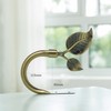 HIKMLK Leaf Shaped Curtain Holdbacks 2pcs, Handmade Metal Curtain Side