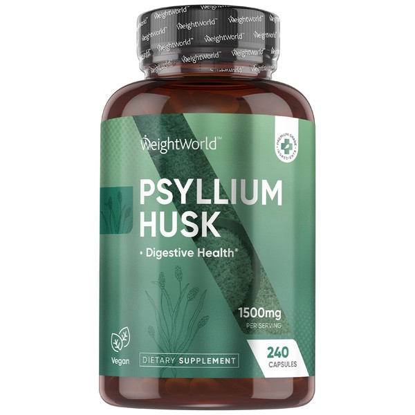 WeightWorld Psyllium Husk Capsules 1500mg Per Serving, 240 Capsules -