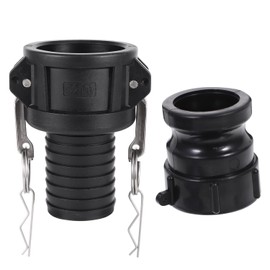 MiJunHD IBC Tank Adapter S60x6 60mm Coarse Thread Cam Lock Coupling and 50mm Hose Barb End Piece for Storage Tanks, IBC Barrel Quick Connect Joint (2pcs/set)