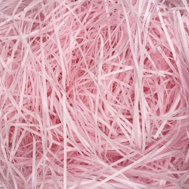 PEVOGON Easter Grass Bulk Raffia Filler Paper Shreds for Easter Basket Gift Packaging Filling Egg Stuffer Party Supplies(Pale Pink)