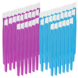 50 Pieces Rubber Nail Cuticle Pusher Handle Bulk Rubber Tip Nail Cleaner Colored Nail Art Tool for Men and Women Christmas Valentine’s Day Giving (25 Blue, 25)