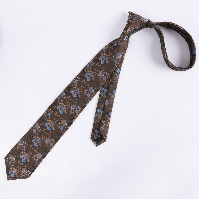 Alizeal Mens Floral Patterned Necktie with Pocket Square for Formal