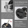 Betensh Keyless Pocket Door Lock - Round Sliding Door Handle,