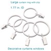 20 Pack White Curtain Rings with Clips, Curtain Hooks Hangers