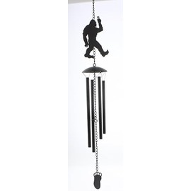 The Bridge Collection 27" Metal Bigfoot Wind Chime - Bigfoot Gifts - Big Foot Yard Decor - Bigfoot Decor - Metal Wind Chimes - Big Foot Silhouette Wind Chime - Windchimes for Garden Decor