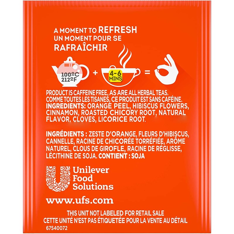 Lipton - Caffeine Free Orange Herbal Tea, 28 Tea Bags,