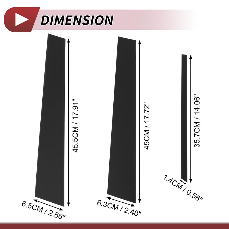 HEROFFIX 6 Pcs Door Pillar Window Trim for Nissan Sentra