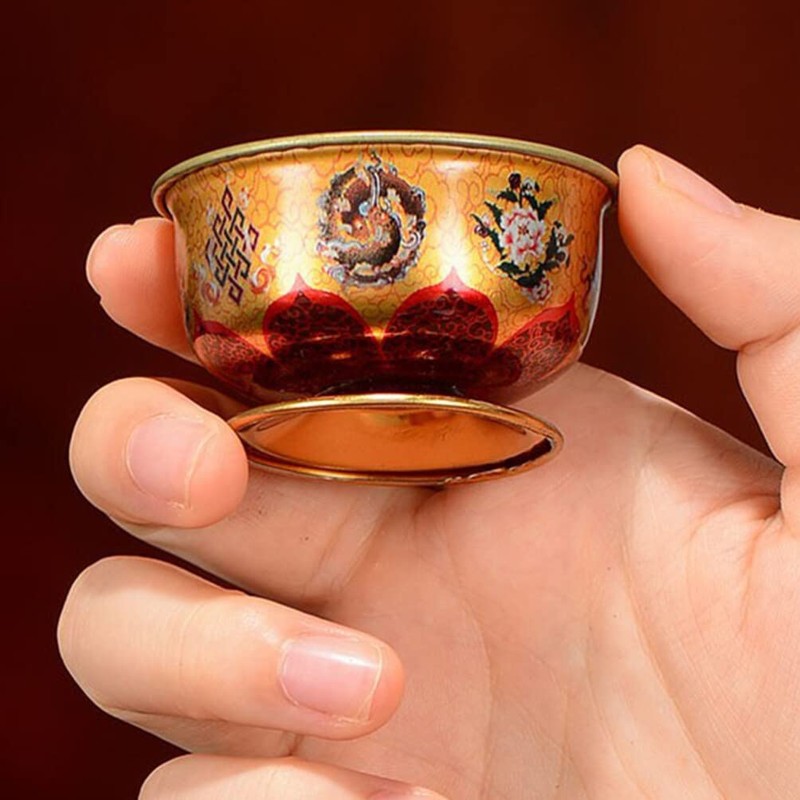 Ciieeo 7pcs Feng Shui Alloy Offering Bowl - Worship Cup,