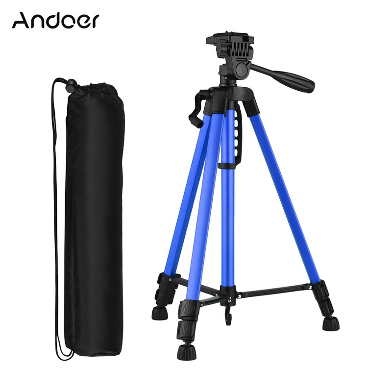 Andoer Lightweight Photography Tripod Stand Aluminum Alloy 3kg Load Capacity