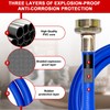 Cenipar 6FT Rubber Washing Machine Hoses Burst Proof 2 Pack