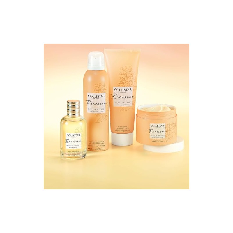 Collistar Body Scrub Wellbeing Neroli and Helichrysum, Moisturising Scrub, Smooth