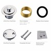 Chrome Tub Drain Lift &Turn Tub Trim Set with Two-Hole