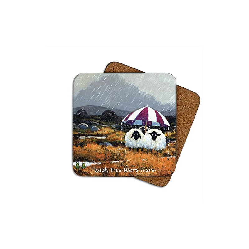 Wish Ewe Were Here Coaster by Thomas Joseph - Funny