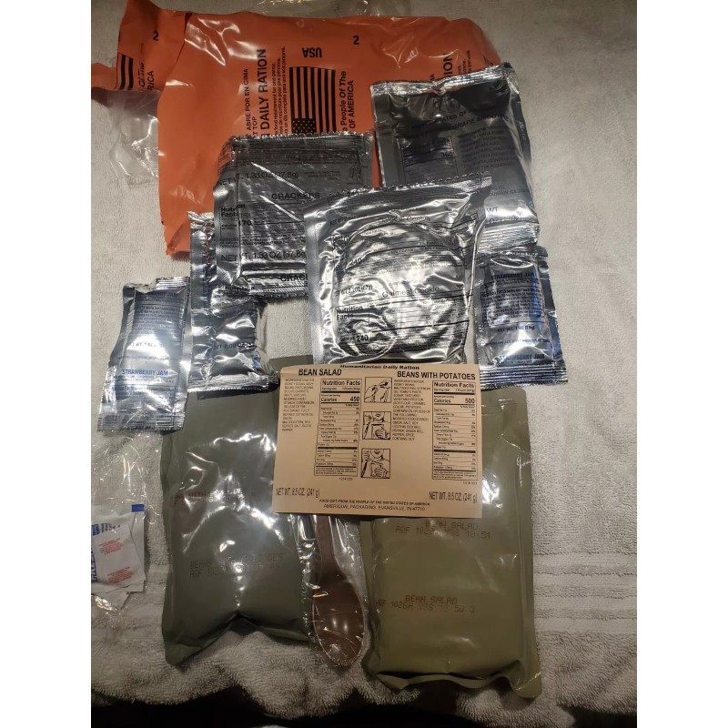 ameriqual 6 MRE Meals Ready to Eat Humanitarian Daily Rations