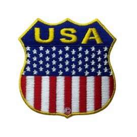 USA American Flag Shield 2.5 inch Patch IV1329 F4D25M