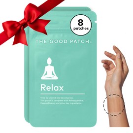 The Good Patch Relax Patches, to Unwind and Decompress, Natural Patch with Ashwagandha, Ginger Root, Plant Powered Wearable Wellness, Sustained Release (8 Total Patches)