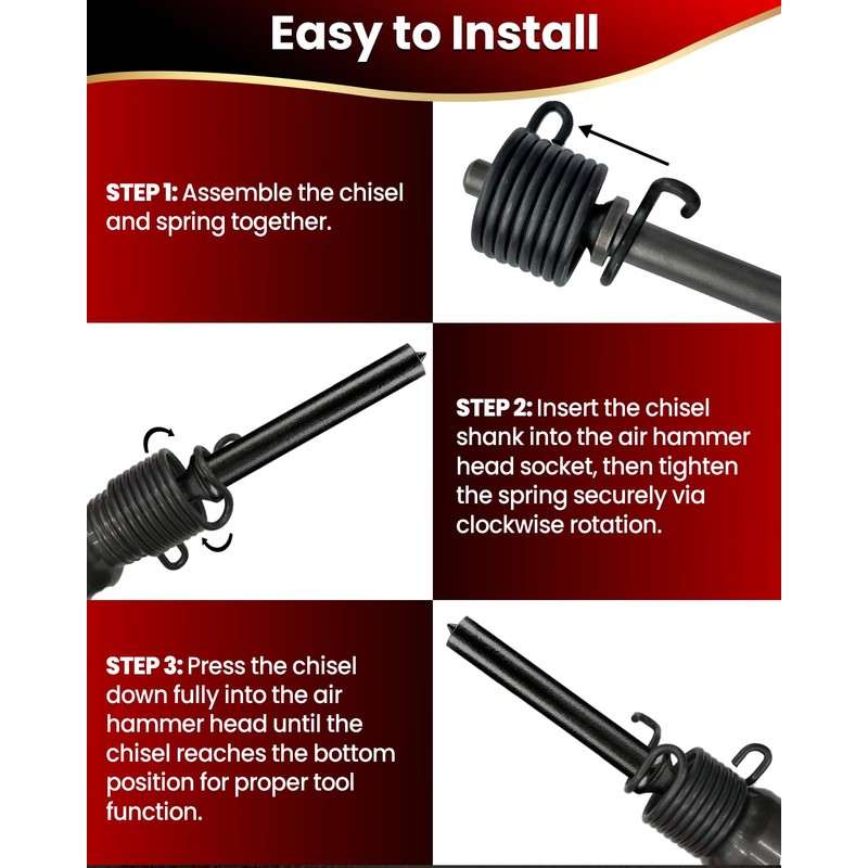 DUPDMKIN 7 Pcs Air Hammer Bits Smoothing Pneumatic Solid Rivet