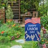 Wodison Happy Labor Day Garden Flag 12 x 18 Inch