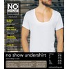 NO Show Deep Scoop Neck Cotton Odor-Control Undershirt for Men