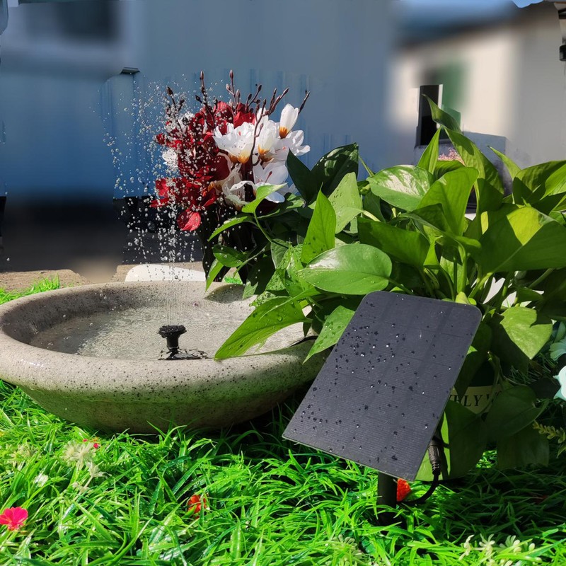 Solar Fountain 1.5W Electric Water Pump with 4 Nozzles for