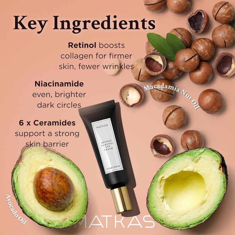 Crema para ojos con retinol MATKAS – elimina ojeras y