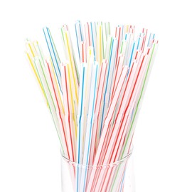 100 Pcs 8inch Bendy Drinking Straws,Colorful Striped Straws for Patients, Kids,Reusable Curved Straws for Milk, Juice, Tea, Smoothies & Daily Beverages