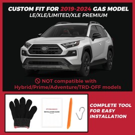 FREESOO for Toyota RAV4 Seat Covers - Custom Fit Car Seat Covers Full Set for Toyota RAV4 2019-2024 LE XLE Limited XLE Premium - Waterproof Luxury Leather Automotive Seat Covers for SUV - Black