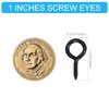 Aovchei 1" Black Heavy Duty Eye Screws, 150 Pack |